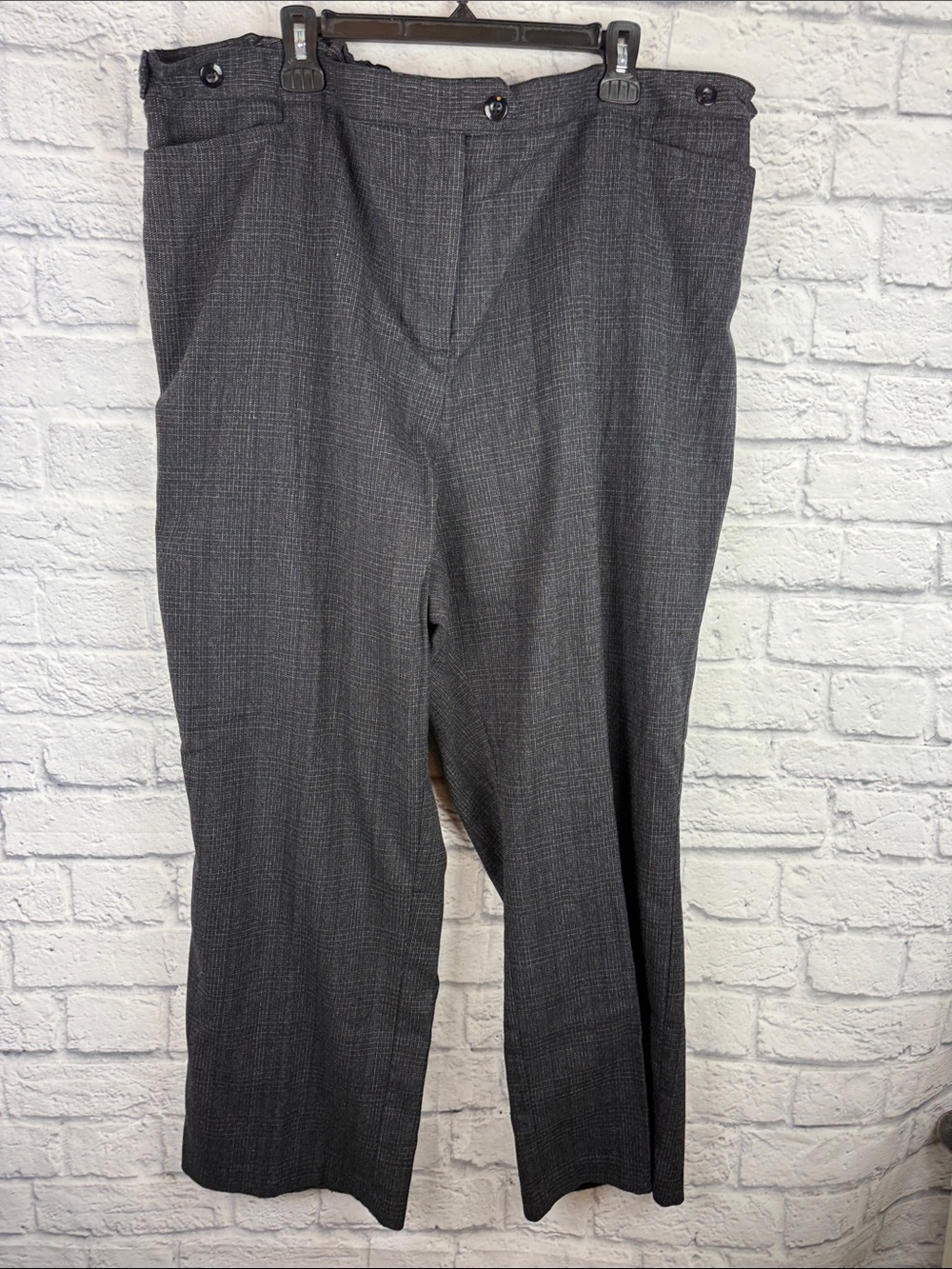 Catherine’s Jayne Fit Gray Plaid Pants Size 26W